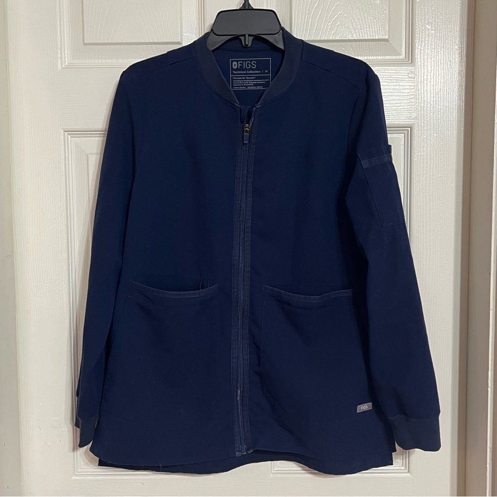 Figs Women’s M Navy Blue Scrub Jacket